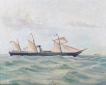 A 19th century maritime oil on canvas, 'S. S. Berenice 1857'.