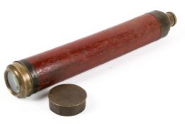 A 19th century mahogany and brass two draw telescope.
