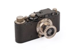 A Leica II Mod D 35mm Rangefinder Camera. Black/Nickel, 1934. Serial number 142343.