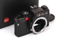 A Leica R4 35mm SLR Camera Body. Black, 1982. Serial number 1609559.