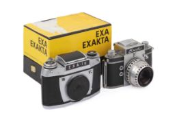 Two Ihagee Exa 35mm SLR Cameras.