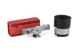 Two Leitz accessories. To Include a Leitz FOKOS rangefinder, chrome.