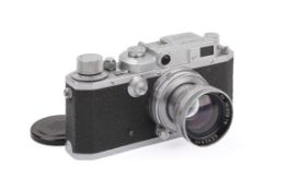A Canon II-B 35mm Rangefinder Camera. Chrome, Serial number 36039. With a Canon 50mm f1.
