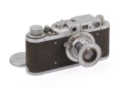 A FED 1d 'NKVD Combine' Wartime 35mm Rangefinder Camera. Chrome. c.1940. Serial number 113319.