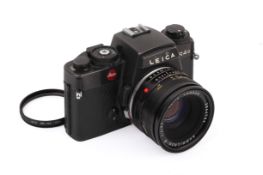 A Leica R4S 35mm SLR Camera. Black, 1984. Serial number 1653369.