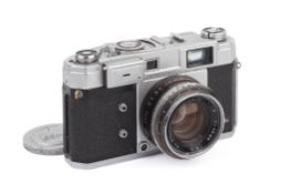 A Beauty Super L 35mm Rangefinder Camera. Serial number 84579. With a Canter-S 45mm f1.9 lens.