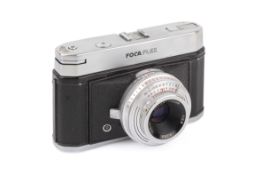 An OPL Focaflex 35mm SLR Camera. Serial number 20.519 F. With a Foca 50mm f2.