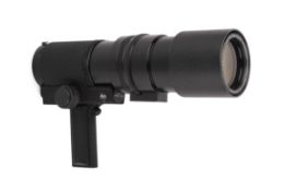 A Leitz 400mm f5.6 Telyt lens. Serial number 2226759. With a Leitz Televit pistol grip.