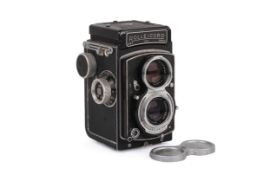 A Rolleicord V 6x6 Medium Format TLR Camera. 1955, Serial number 1506741.