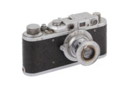 A FED 1d 'NKVD Combine' Wartime 35mm rangefinder camera. Chrome. 1941. Serial number 164796.