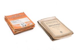 A collection of assorted circa 1920s Music Masterpieces sheet music magazines with others.