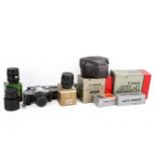 A vintage Canon AL-1 QF SLR 35mm film camera outfit. S/n 1192055, with Canon FD 50mm 1:1.