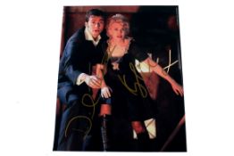 Dr Who - David Tenant and Kylie Minogue, signed colour photograph.
