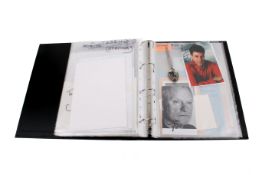 A large catalogued collection of assorted autographs - musicians,