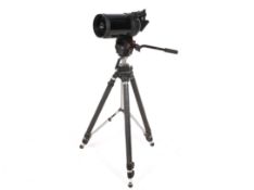 A Celestron reflector telescope and Manfrotto #075 tripod.