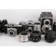 A collection of eight assorted vintage film cameras plus three spare lenses. - Image 3 of 4