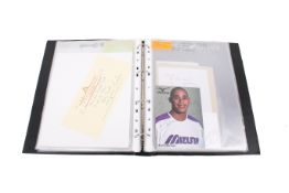 A catalogued collection of assorted autographs of footballers and sports personalities with related