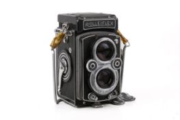 A vintage Rolleiflex TLR medium format film camera. S/n 1429095 with Carl ZeissTessar 1:3.