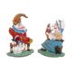 Punch & Judy painted cast metal door stops. - Image 1 of 3