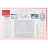 100th Test Match at Lord's - cricket souvenir and signatures.