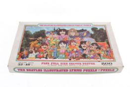 The Beatles Illustrated lyrics jigsaw puzzle, with poster, boxed.