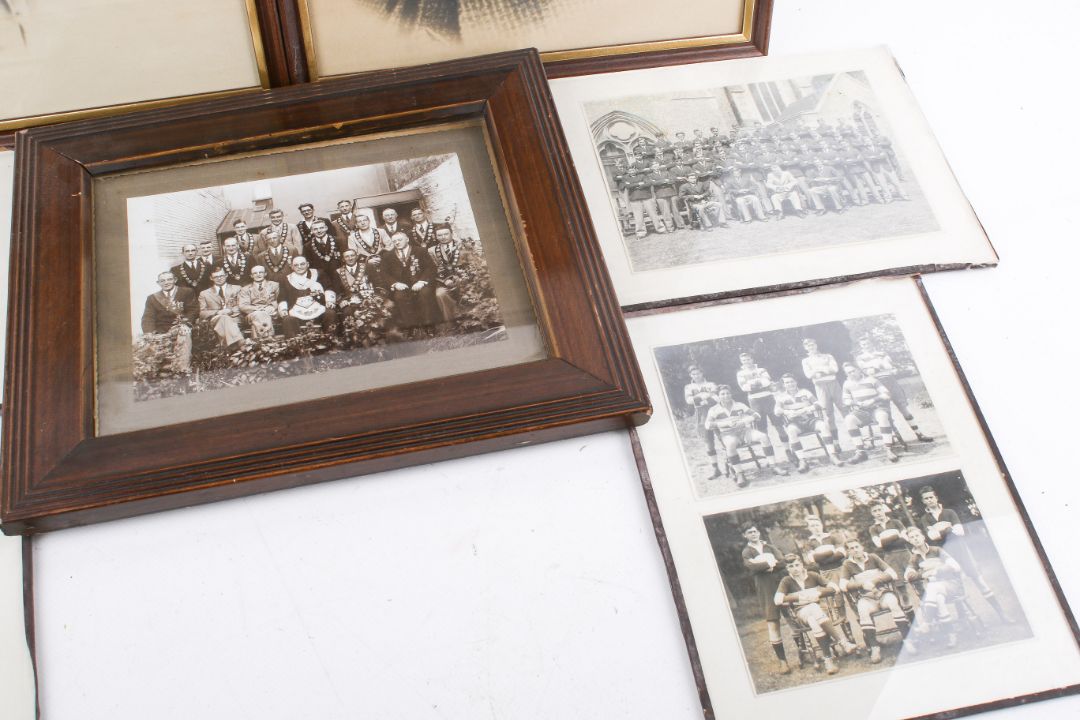 A collection of assorted vintage photographs, mostly group shots. - Image 3 of 4