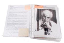 A collection of assorted autographs of actors and entertainers.