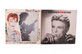 Two David Bowie LP vinyl record albums.