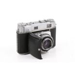 A vintage Retina III c folding rangefinder 35mm film camera.