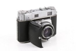 A vintage Retina III c folding rangefinder 35mm film camera.