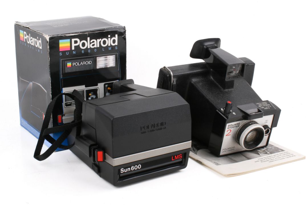 Two vintage Polaroid Land film cameras. - Image 1 of 2