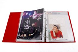 A catalogued collection of assorted autographs - musicians, actors and entertainers - 'Female H-Z',