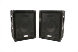 A pair of KAM PA speakers.