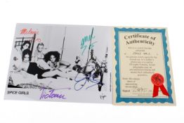 Spice Girls - signed black and white photo (Ellen Von Unwerth), with certificate of authenticity.
