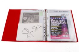 A catalogued collection of assorted musicians autographs and ephemera - 'Music S-Z'.