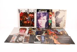 A collection of David Bowie vinyl LP and 7