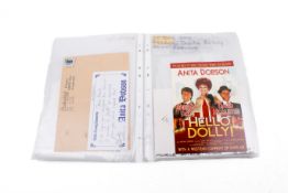 A catalogued collection of assorted autographs - musicians, actors and entertainers - 'Female A-H',