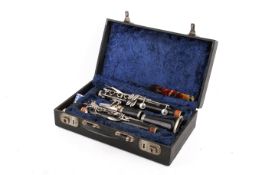 A Boosey & Hawkes African Blackwood Bb clarinet, model 926 cased.