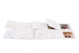 Eight signed greetings cards from former Prince Charles and family.