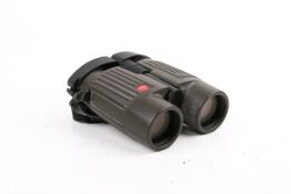 Leica 10x42 BA Trinovid compact binoculars and leather case.