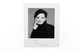 Cherie Blair - signed black and white photograph with CoA.