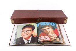 Three folders of 1960s pop 'Rave' magazines and others, some in French.