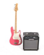 Gould electric bass guitar and a Drive CD 300B amp