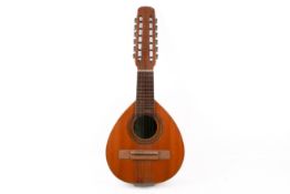 A vintage Spanish 12 string bandurria mandolin, labelled Bazar San Millan.