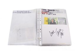 A catalogued collection of assorted musicians autographs and ephemera - 'Music E-K'.