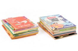 A collection of vintage 1960s childrens' books and albums.