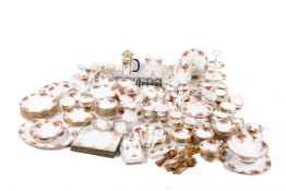 A very large Royal Albert 'Old Country Roses' pattern, mostly for twelve table setting.