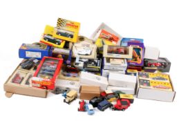 A collection of modern die cast model vehicles, boxed. Including Matchbox, Hotwheels Racing, etc.