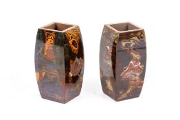 A pair of Josef Rindskopf Sohne Art Nouveau vases.