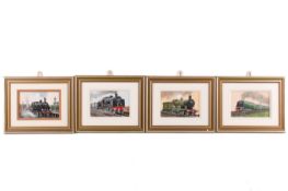 A set of four John Hayden oil on boards.
